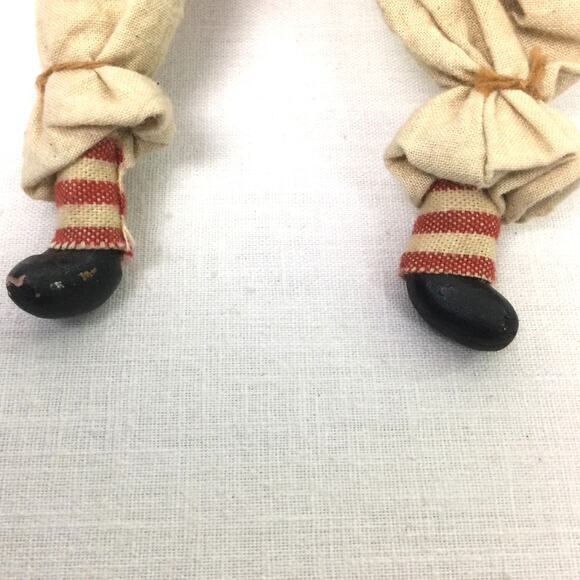 Vintage Handmade Collectible Primitive Folk Art Raggedy Ann Rustic 11" Rag Doll - Picture 8 of 13